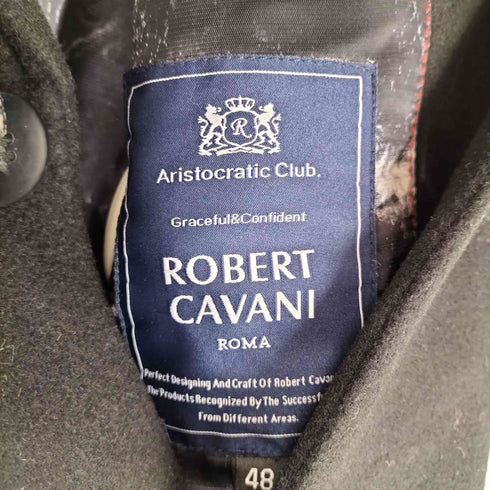 ROBERT CAVANI 裏地総柄 カシミヤチェスターコート メンズ 48