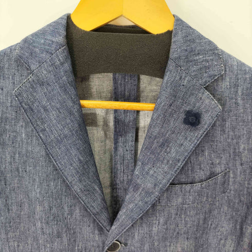 LARDINI 段返り 3B リネンジャケット メンズ EUR:44