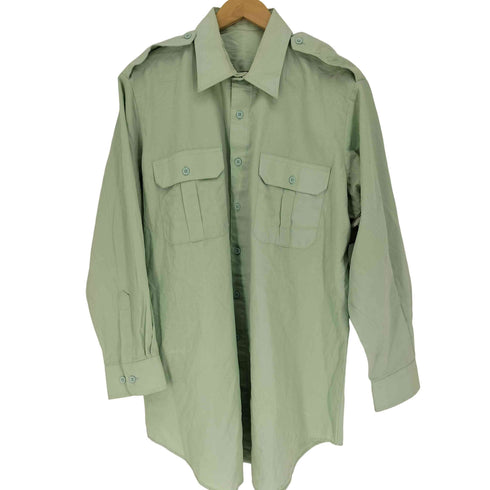 カナダ製 LOGISTLK UNICORP 襟芯 エポレット フラップポケット ポリコットン L/S シャツ メンズ 34