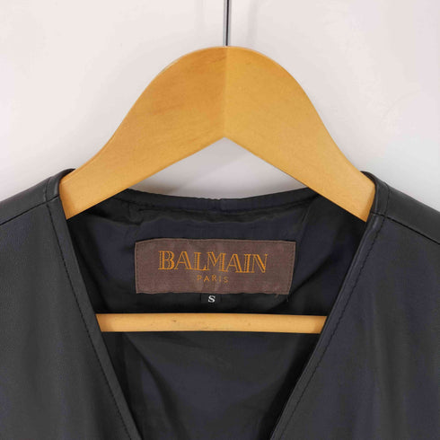 バルマンパリ BALMAIN PARIS ラムレザー べスト メンズ import:S