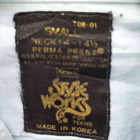 シアーズ Sears 韓国製 襟芯 L/S ポリコットン レギュラーカラー シャツ メンズ import:S