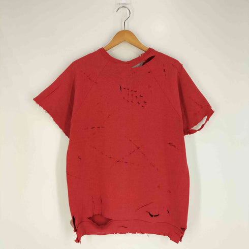 フルーツオブザルーム FRUIT OF THE LOOM 80s USA製 カレッジロゴプリント クラッシュ加工 ラグラン スウェットTシャツ メンズ import:L