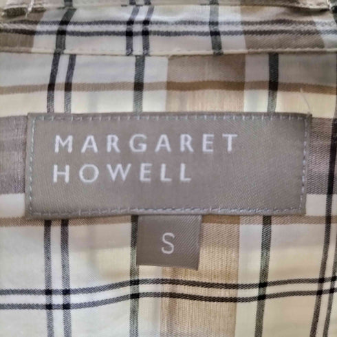マーガレットハウエル MARGARET HOWELL 21AW CHECK COTTON TWILL レギュラーカラーシャツ メンズ JPN:S