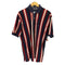 トミーヒルフィガー TOMMY HILFIGER 00s ロゴ刺繍 ストライプポロシャツ メンズ import:L