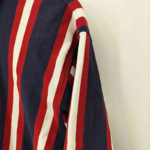 トミーヒルフィガー TOMMY HILFIGER 00s ロゴ刺繍 ストライプポロシャツ メンズ import:L