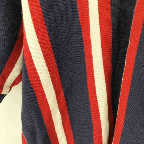 トミーヒルフィガー TOMMY HILFIGER 00s ロゴ刺繍 ストライプポロシャツ メンズ import:L