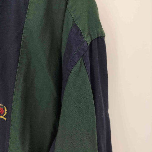 トミーヒルフィガー TOMMY HILFIGER エンブレム刺繍 ストライプBDシャツ メンズ import:XL