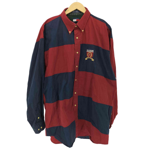 トミーヒルフィガー TOMMY HILFIGER エンブレム刺繍 切替BDシャツ メンズ import:XL