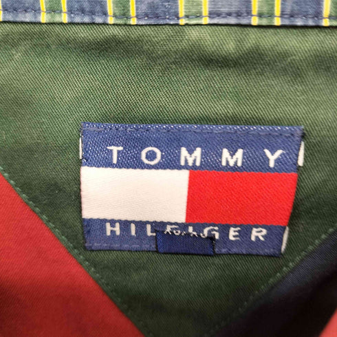トミーヒルフィガー TOMMY HILFIGER エンブレム刺繍 切替BDシャツ メンズ import:XL