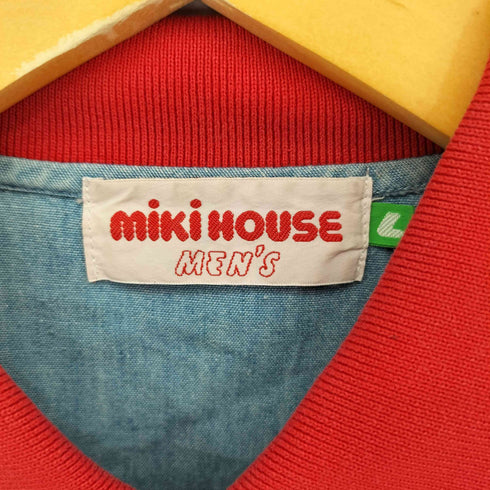ミキハウス miki HOUSE ロゴ刺繍 シャンブレー シャツジャケット メンズ JPN:L