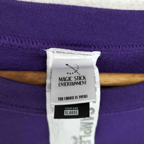 マジックスティック MAGIC STICK ENTERTAINMENT 両面プリントクルーネックスウェット メンズ JPN:XL