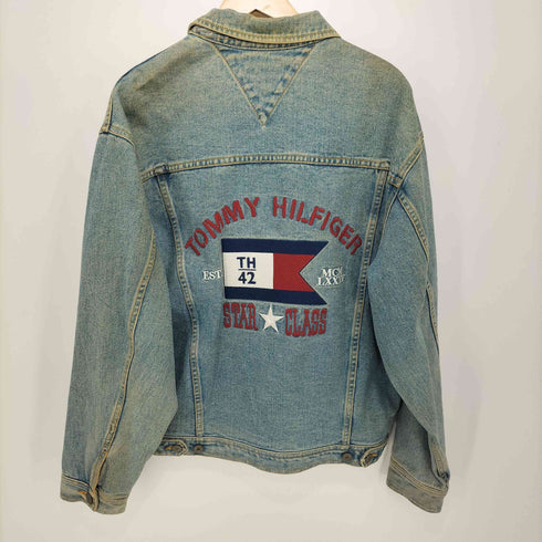 トミーヒルフィガー TOMMY HILFIGER 90-00s フラッグ刺繍 デニムジャケット メンズ import:L