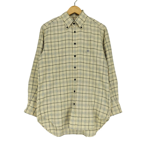 エトロミラノ ETRO MILANO ロゴ刺繍チェック柄ボタンダウンネルシャツ メンズ US:40