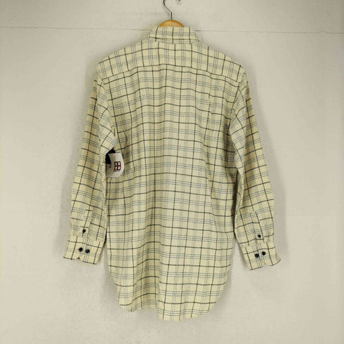 エトロミラノ ETRO MILANO ロゴ刺繍チェック柄ボタンダウンネルシャツ メンズ US:40