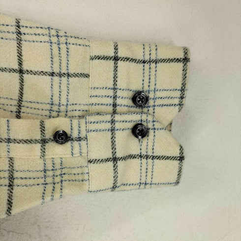 エトロミラノ ETRO MILANO ロゴ刺繍チェック柄ボタンダウンネルシャツ メンズ US:40