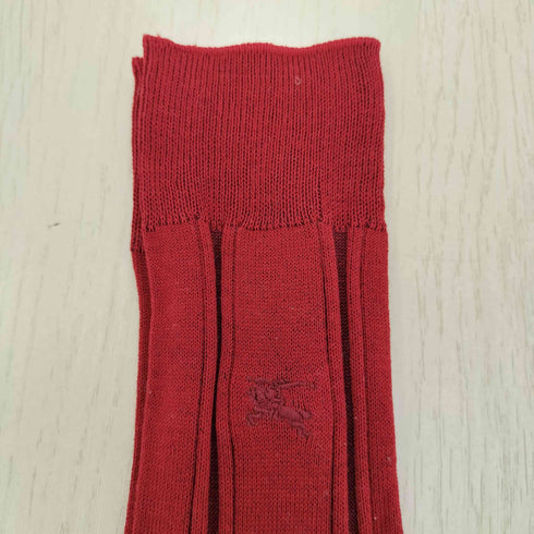 バーバリー BURBERRY ロゴ刺繍 リブ ソックス 靴下 メンズ 25-26cm