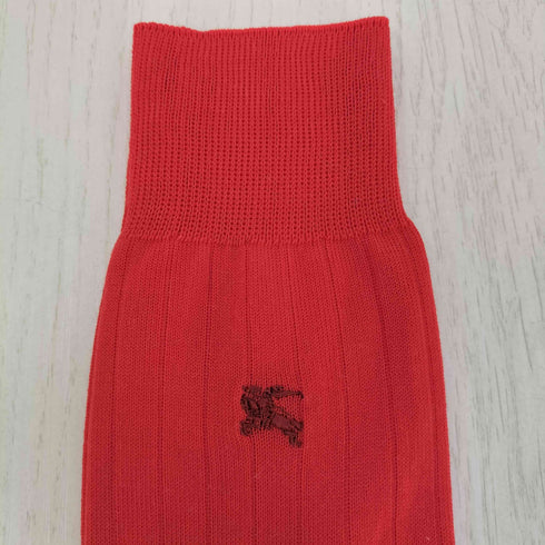 バーバリー BURBERRY ロゴ刺繍 リブ ソックス 靴下 メンズ 25-26cm