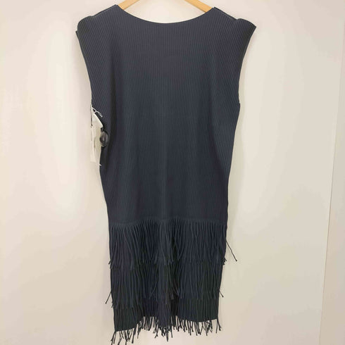 ミー イッセイミヤケ me ISSEY MIYAKE 20SS フリンジ ノースリーブ ワンピース レディース