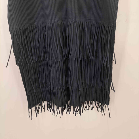 ミー イッセイミヤケ me ISSEY MIYAKE 20SS フリンジ ノースリーブ ワンピース レディース