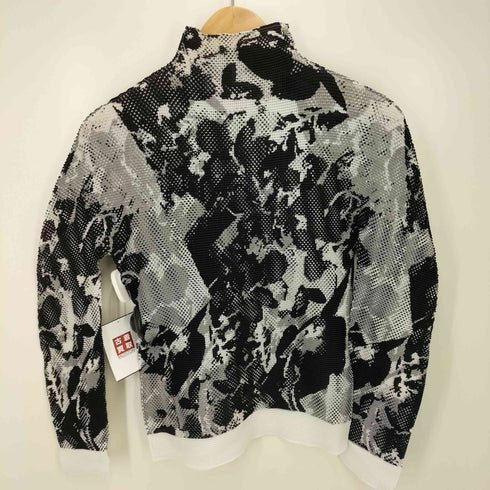 ミー イッセイミヤケ me ISSEY MIYAKE 08SS グラフィックプリント ハイネック ストレッチプリーツ トップ レディース