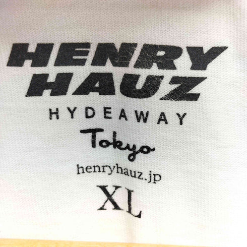 HENRY HAUZ×HIROTTON デザイン 半袖 Tシャツ メンズ JPN:XL