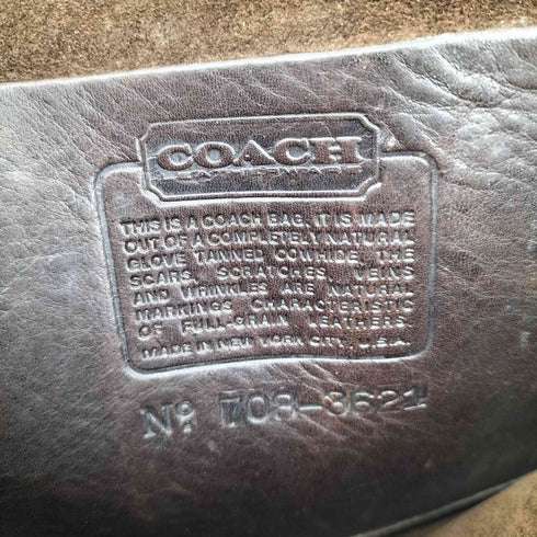 コーチ COACH 70~80s OLD USA製 TALONジップ レザーハンドバッグ メンズ