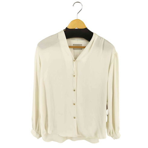 ユナイテッドアローズ UNITED ARROWS UBCB キューブボタン Vネック ブラウス レディース JPN:38