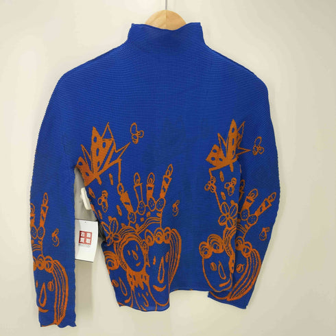 ミー イッセイミヤケ me ISSEY MIYAKE 08SS フェイスプリント ハイネック プリーツトップ レディース