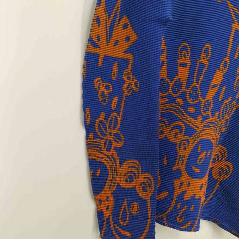 ミー イッセイミヤケ me ISSEY MIYAKE 08SS フェイスプリント ハイネック プリーツトップ レディース