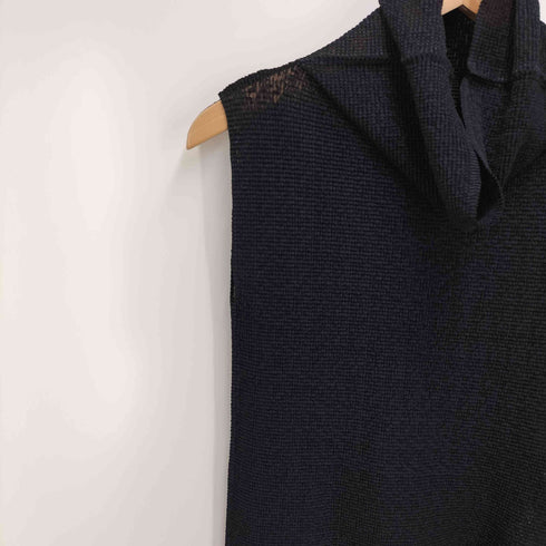 ミー イッセイミヤケ me ISSEY MIYAKE 03SS プリーツ ノースリーブ ハイネック カットソー レディース