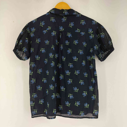 ケンゾー KENZO COMPOSITION フラワープリーツシャツ レディース 38