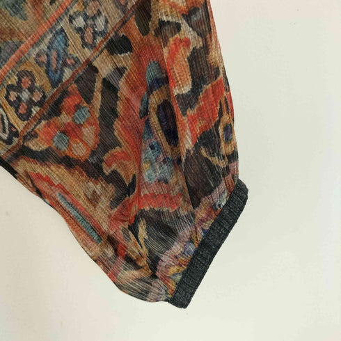 ザラ ZARA 総柄シアーマキシ丈ワンピース レディース import:L
