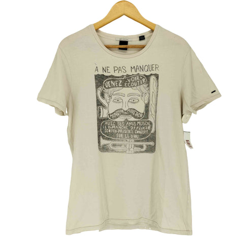 スコッチアンドソーダ SCOTCH&SODA フロントプリントクルーネックTシャツ メンズ JPN:M