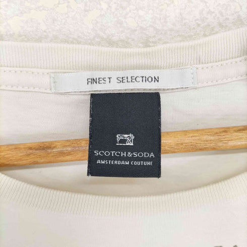 スコッチアンドソーダ SCOTCH&SODA フロントプリントクルーネックTシャツ メンズ JPN:M