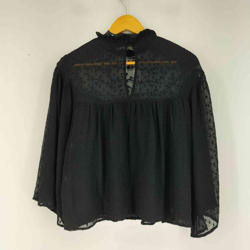 ザラ ZARA 刺繍シアーブラウス レディース import:M