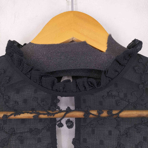 ザラ ZARA 刺繍シアーブラウス レディース import:M