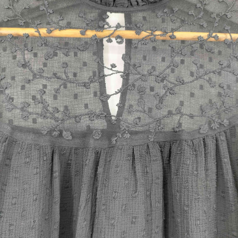 ザラ ZARA 刺繍シアーブラウス レディース import:M