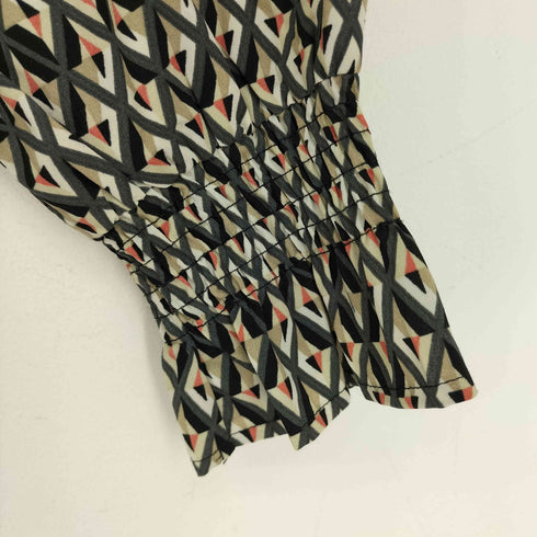 coral 総柄フリルブラウス レディース M-L