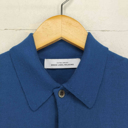 ユナイテッドアローズグリーンレーベルリラクシング UNITED ARROWS green label relaxing 120s 天竺 ポロ カーディガン メンズ JPN:M