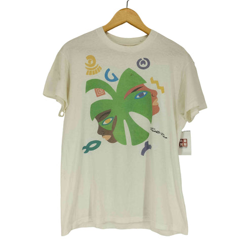 ヘインズ Hanes 90S PUERTO RICO プリントTシャツ 袖裾シングル メンズ L