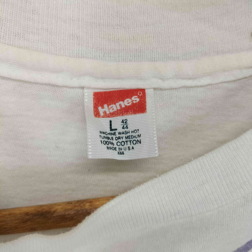 ヘインズ Hanes 90S PUERTO RICO プリントTシャツ 袖裾シングル メンズ L