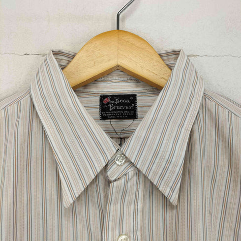 Beau Brummel 70s~ ストライプ半袖シャツ MADE IN USA メンズ 17 1/2