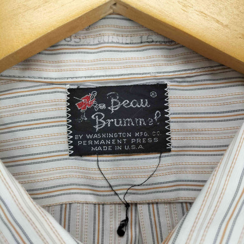 Beau Brummel 70s~ ストライプ半袖シャツ MADE IN USA メンズ 17 1/2
