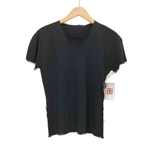 プリーツプリーズイッセイミヤケ PLEATS PLEASE ISSEY MIYAKE A.POC プリーツ 切り替え フリンジ S/S カットソー レディース
