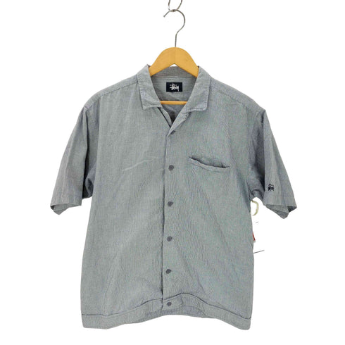 ステューシー Stussy 90S 紺タグ 千鳥格子柄 開襟シャツ メンズ