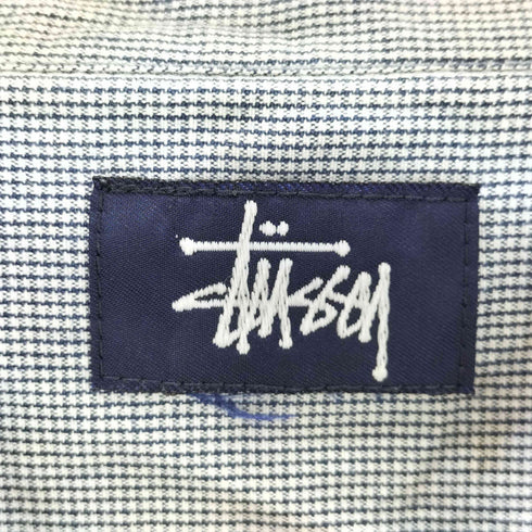 ステューシー Stussy 90S 紺タグ 千鳥格子柄 開襟シャツ メンズ