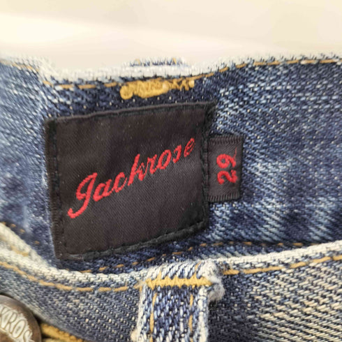 ジャックローズ JACKROSE スター 蹄カン 刺繍 ポケット ダメージ デニム ショート パンツ ショーツ メンズ 29