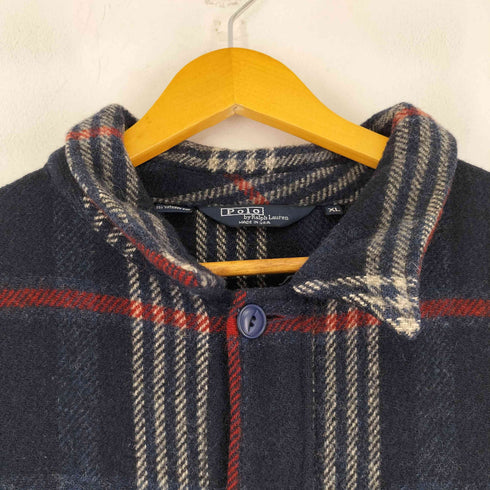 ポロバイラルフローレン Polo by RALPH LAUREN 80s USA製 ウールナイロン混紡 マッキーノジャケット メンズ JPN:XL
