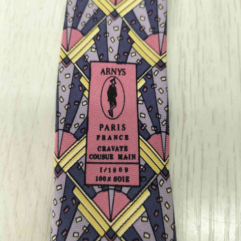 アルニス パリス ARNYS PARIS フランス製 総柄シルクネクタイ メンズ