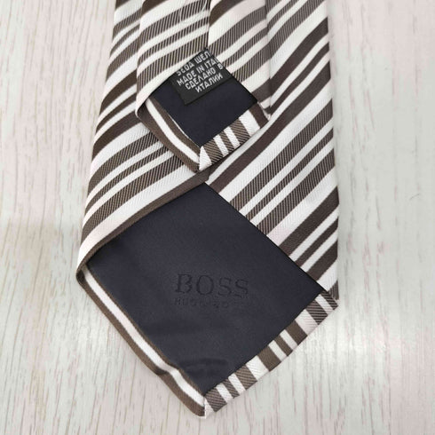 ボスヒューゴボス BOSS HUGO BOSS イタリア製 ストライプ柄 シルクネクタイ メンズ